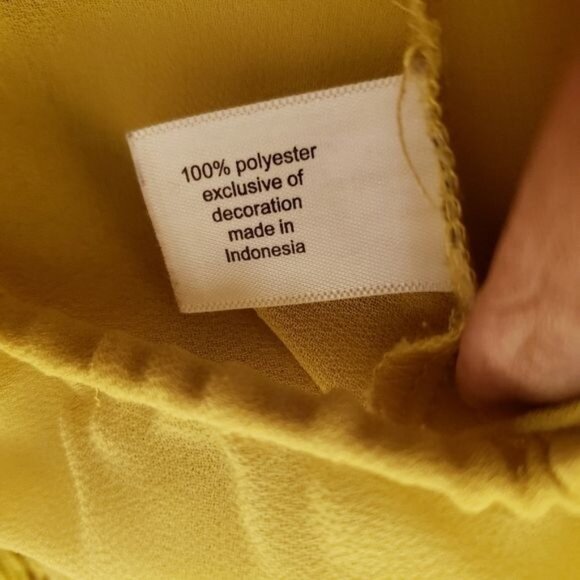 Lane Bryant Light and Airy Sheer Yellow Balloon Sleeve Embelished Top 22/24 EUC - Picture 9 of 10